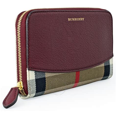 burberry wallet mahogany red